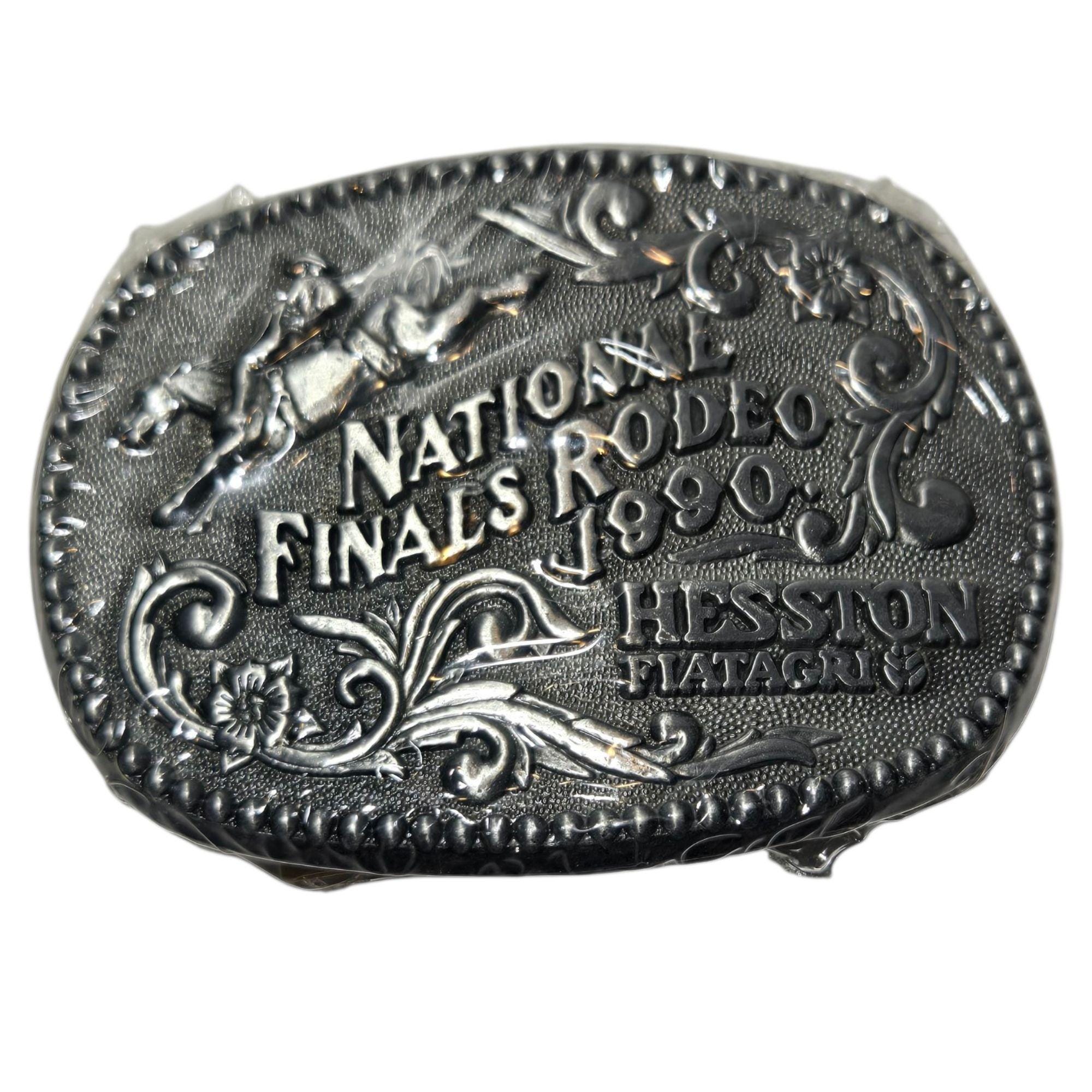 1990 NFR Rodeo Belt Buckle KIDS Small Cowboy NOS Vintage National