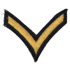 Vintage Military Private Chevron Patch PFC Embroidered Army