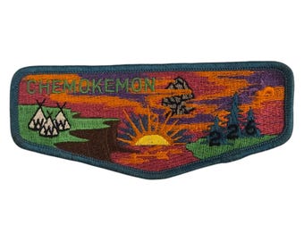 Patch scout brodé Chemokemon tipis coucher de soleil Scouts