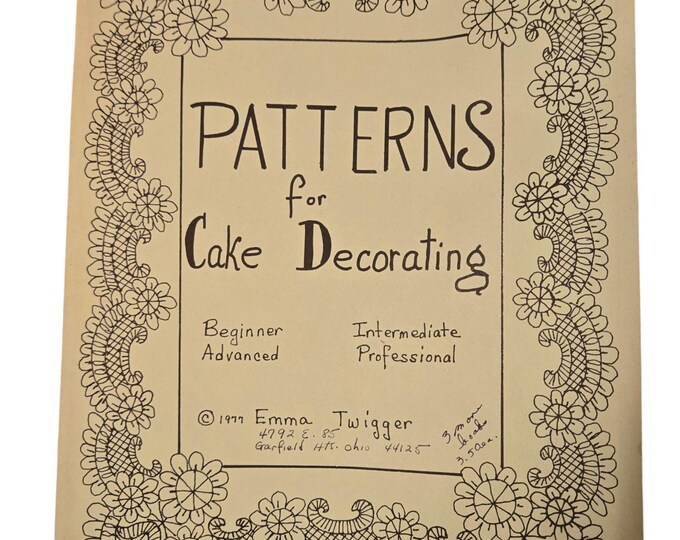 Vintage 1977 Patterns for Cake Decorating Booklet Beginner Advanced ...