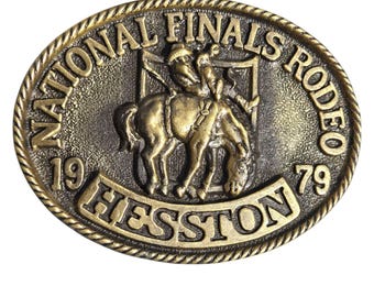 Boucle De Ceinture Western Cowboy - Rodeo Bar MRCA Senior Finals 1982, Vintage