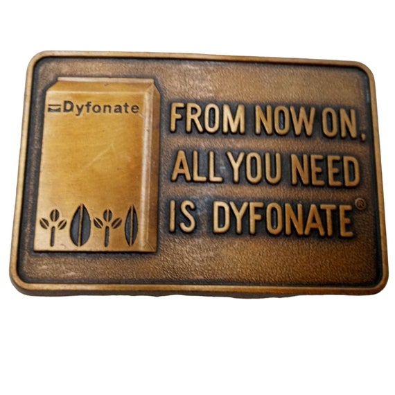 Dyfonate Farm Supply Belt Buckle Vintage Agricultu
