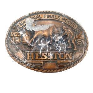 1981 NFR Rodeo Clown Belt Buckle NOS National Oklahoma City Vintage Bullfighter NEW Old Stock