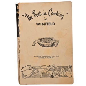 Winfield Kansas Vfw Cookbook 1960s The Best In Cooking Vintage AS IS READ