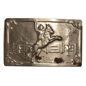 Vintage Western Belt Buckle Cowboy Horse Ranch Rodeo Rodeocore