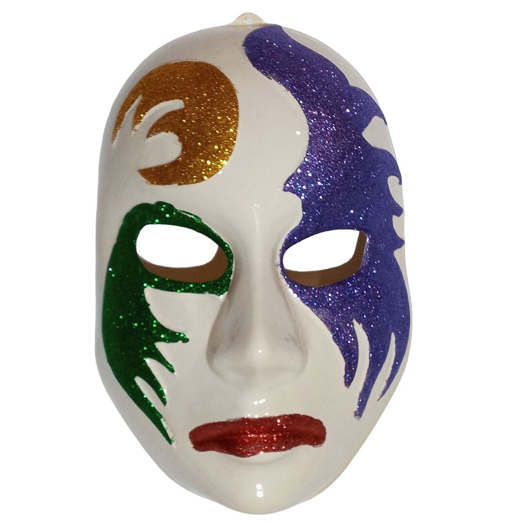 Large Mardi Gras Mask Wall Decoration Plaque 20 Inch Home Etsy