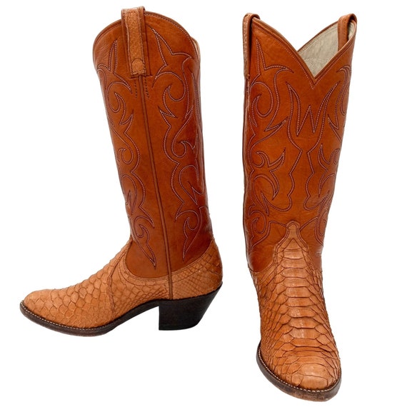 Vintage Womens Cowboy Boots Exotic 