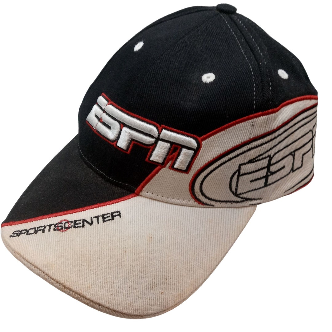 Espn Hat Design ESPN Sportscenter Hat Cap Adjustable Vintage Distressed Well Worn ...