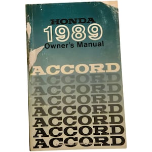 1989 Honda Accord Owners Manual Vintage Original Automotive Collectible