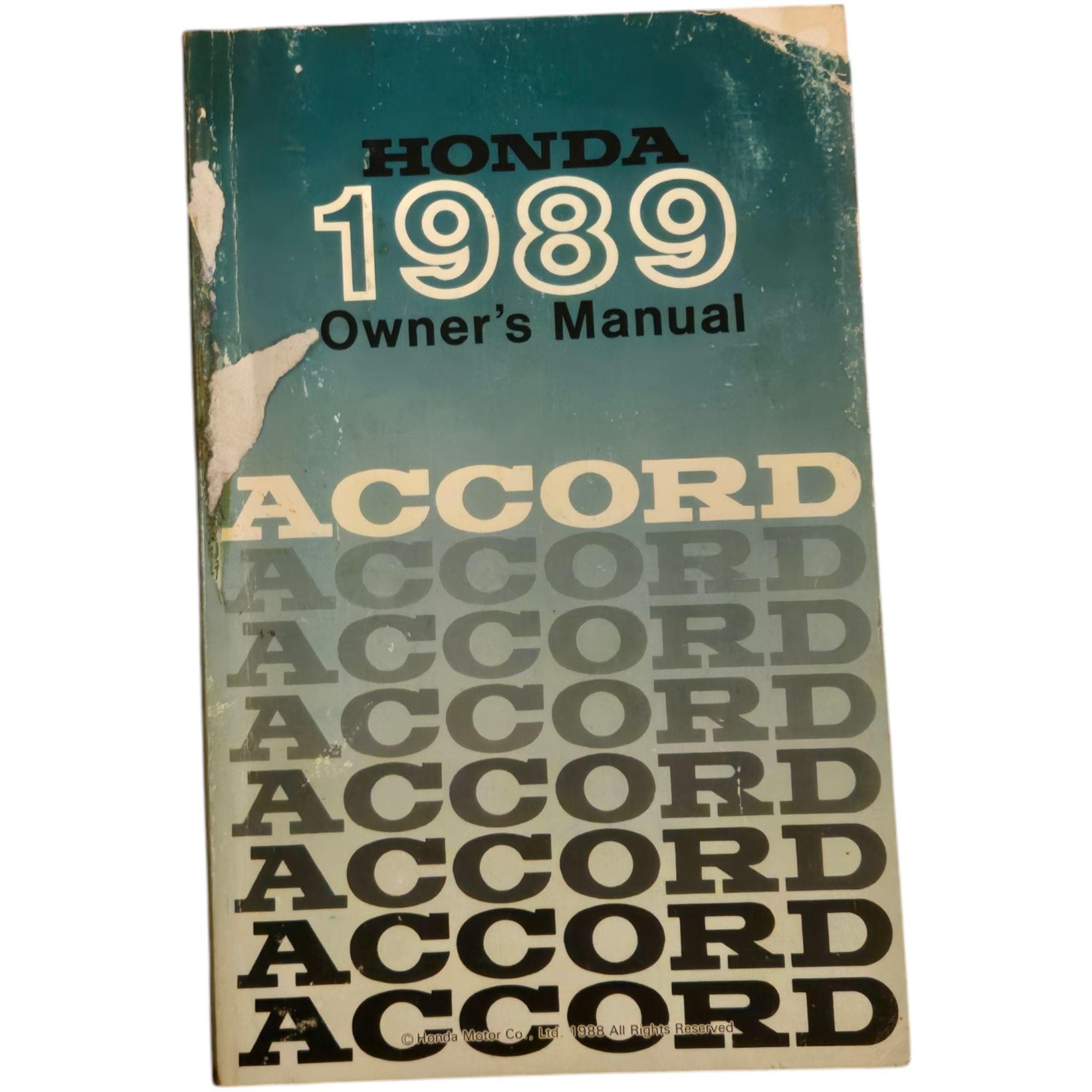1989 Honda Accord Owners Manual Vintage Original Automotive