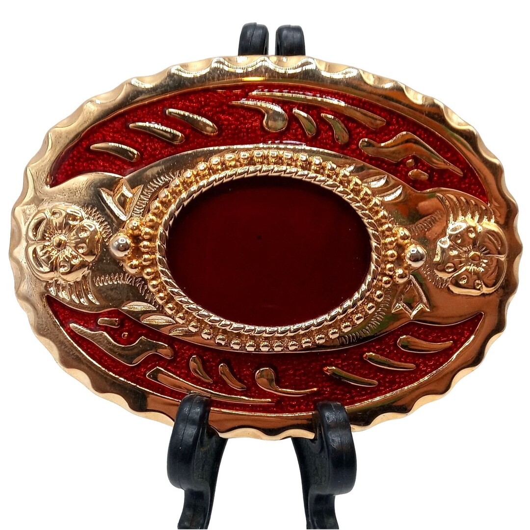 Matiste Red/Gold Belt Buckle 35mm B35 main image 0