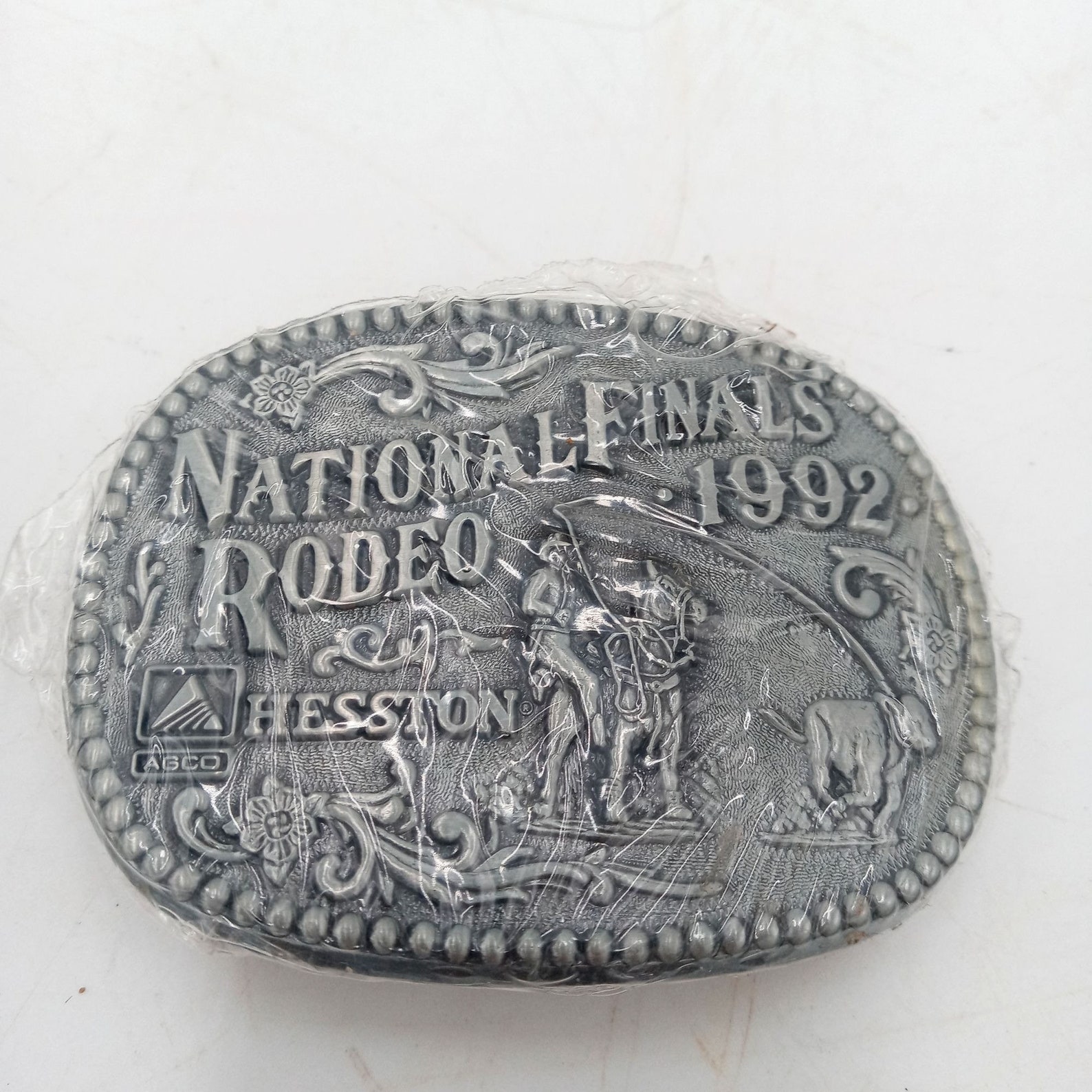 1992 Hesston NFR Belt Buckle Youth Size Calf Roping Kids Etsy