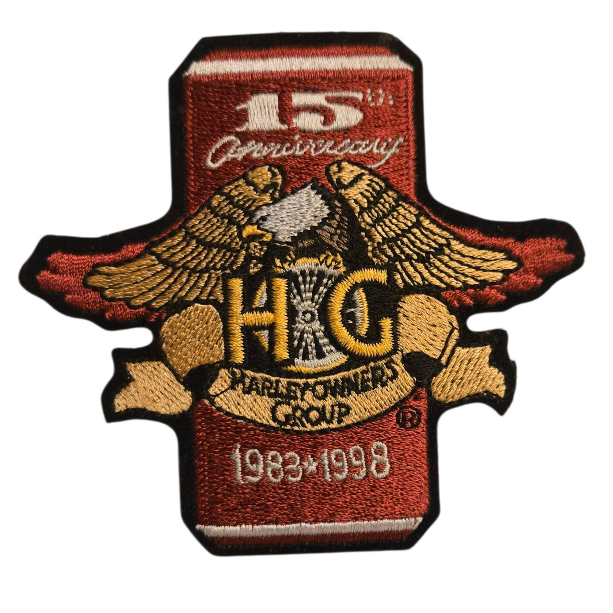Harley Davidson Hog Owners Group 15th Anniversary Patch 1983 to