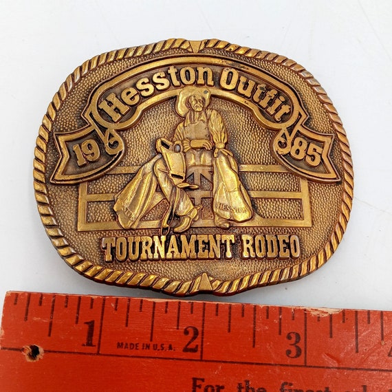 PRCA Rodeo Belt Buckle Hesston Outfit Tournament … - image 2