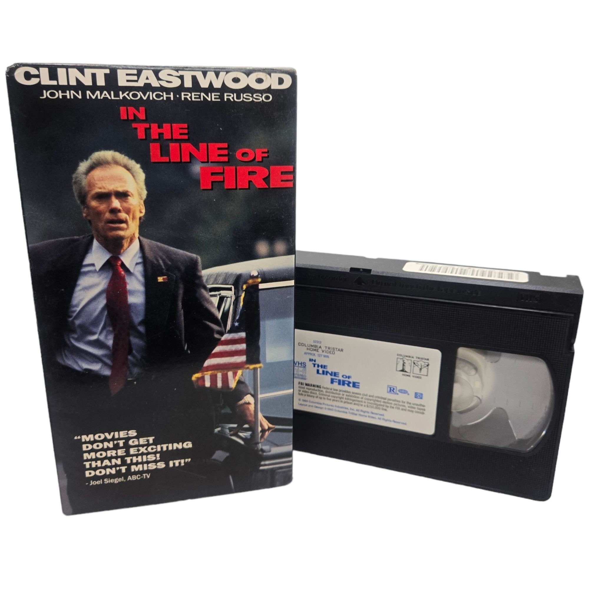 In the Line of Fire VHS Tape Secret Service Movie Clint Eastwood 