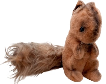 Vintage Plush Squirrel 1968 Made in Japan Kamar Woodland Creature Autumn Stuffed Animal