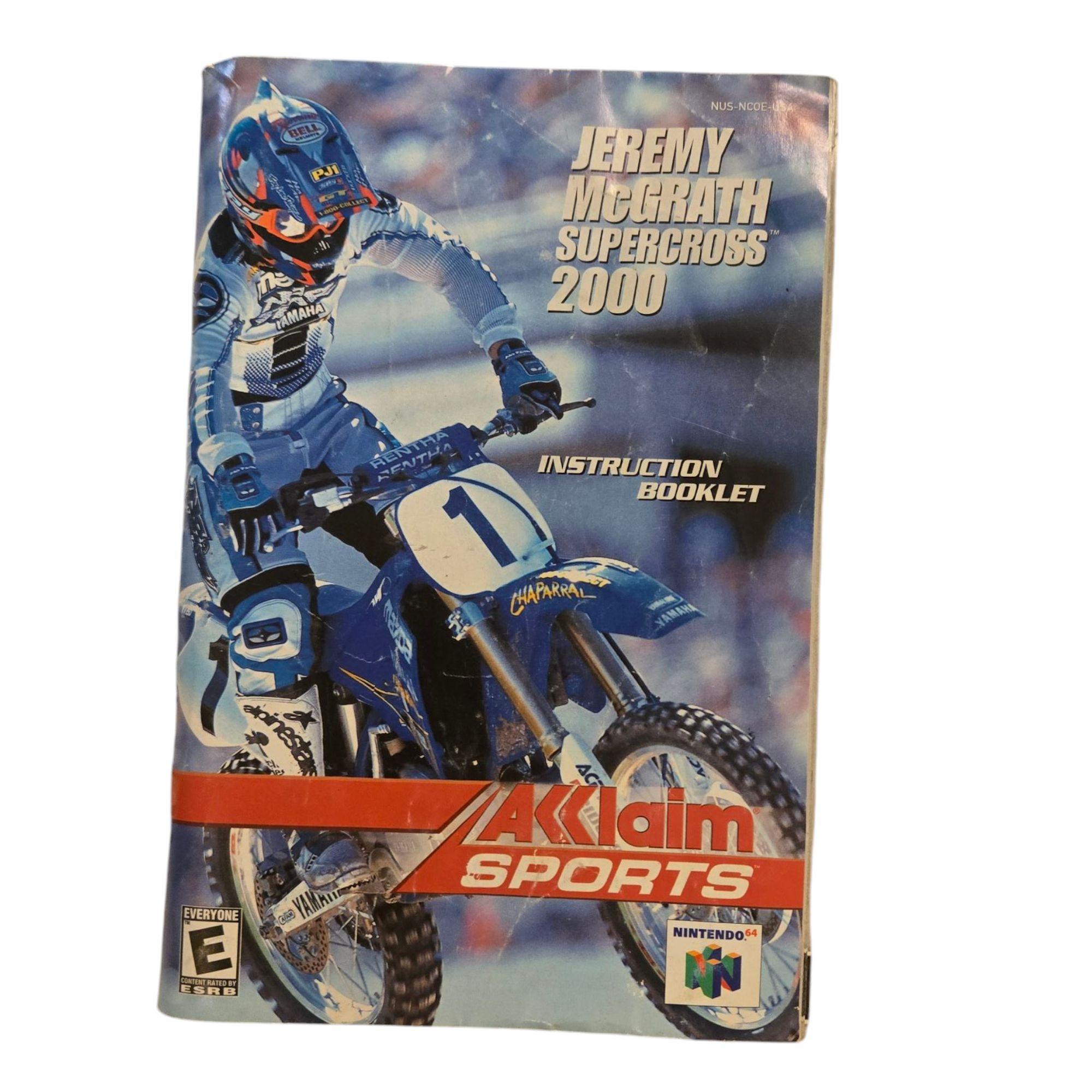 Jeremy Mcgrath Supercross 2000 Nintendo 64 Game Vintage N64