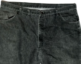 Vintage Wrangler Mens Black Jeans 42 x 23 Denim Country Western