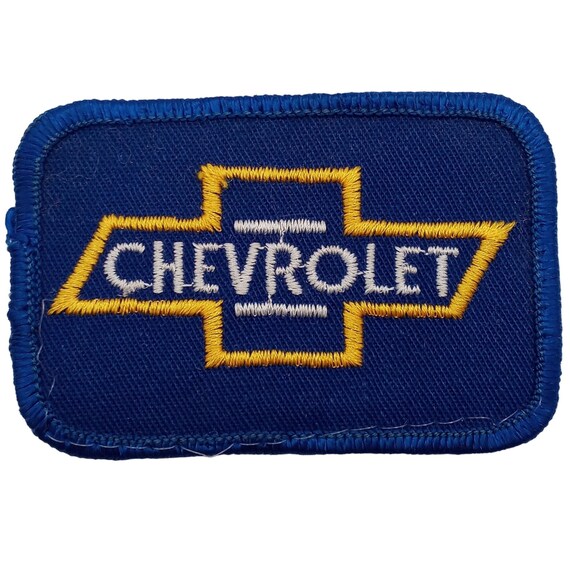 Chevrolet Uniform Patch Vintage Chevy Blue Yellow Wes… Gem