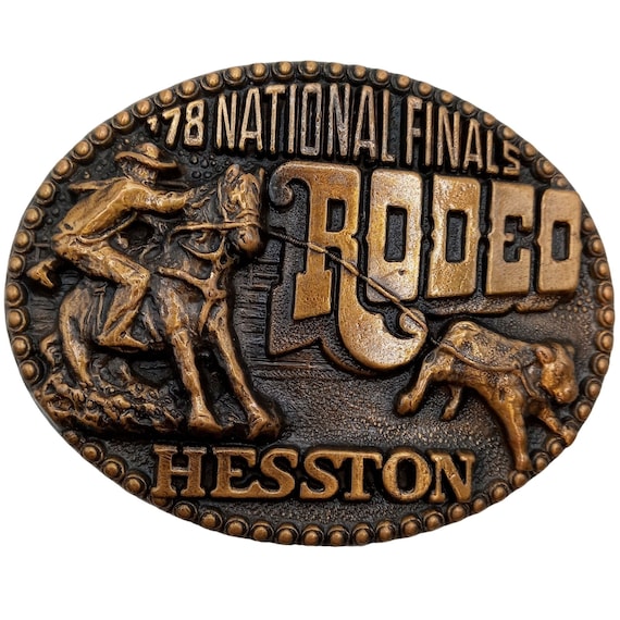 Boucle De Ceinture Vintage – NFR 1978 – Finales Nationales De Rodéo – Hesston – Western NOS