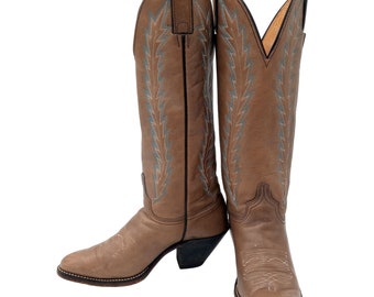 Abilene Botas vaqueras de mujer Alto Taupe Cuero 5 M Vaqueras occidentales Damas