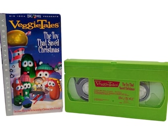 Veggietales Filme VHS O brinquedo que salvou o Natal Vintage Holiday Christian Classic