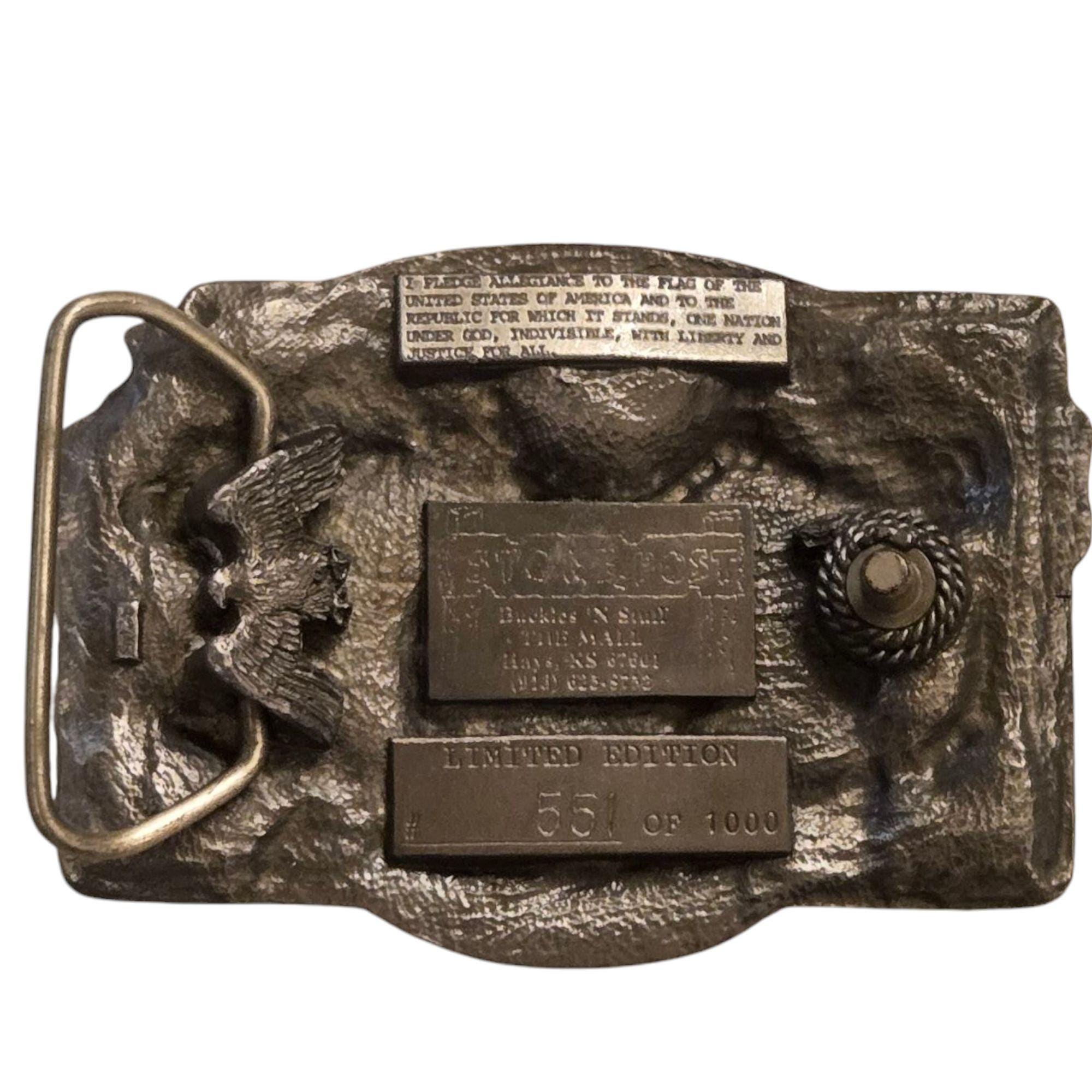 Operation Desert Storm Belt Buckle Kansas Commemorative Patriotic