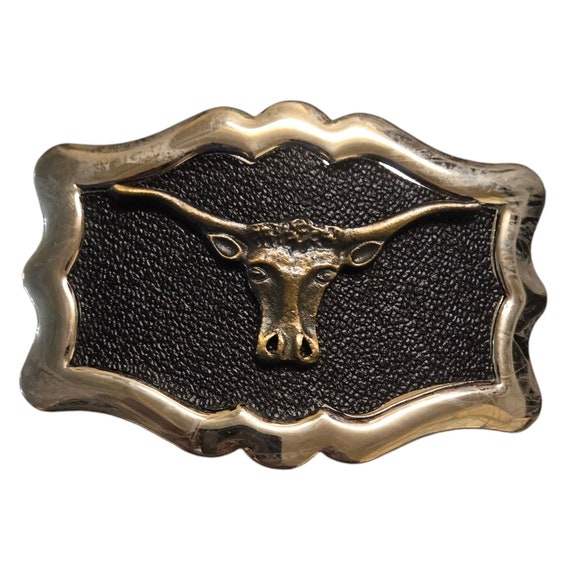 Western Longhorn Belt Buckle Cowboy Cow Bull West… - image 8