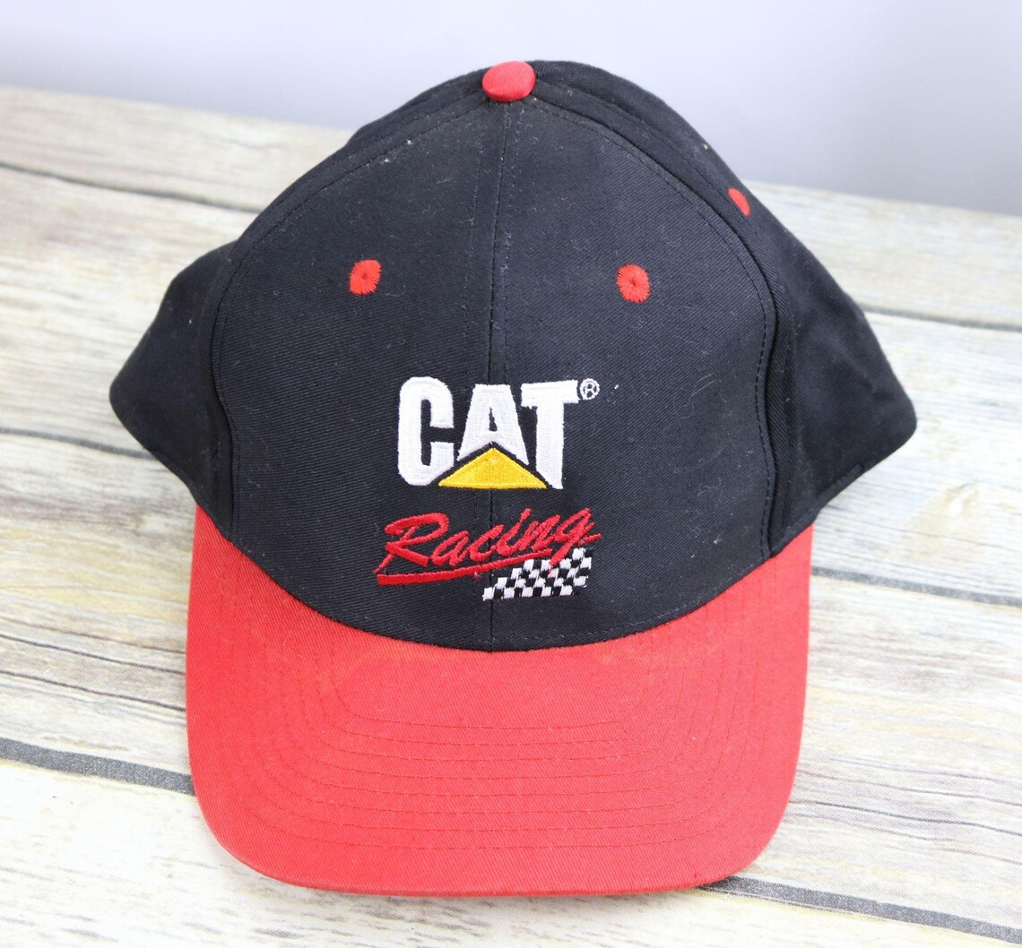 Cat Racing Snapback Hat Caterpillar Machinery Equipment Etsy