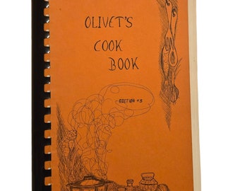 Olivet Baptist Church CookBook 1971 Spiral Bound Vintage Recipe Book