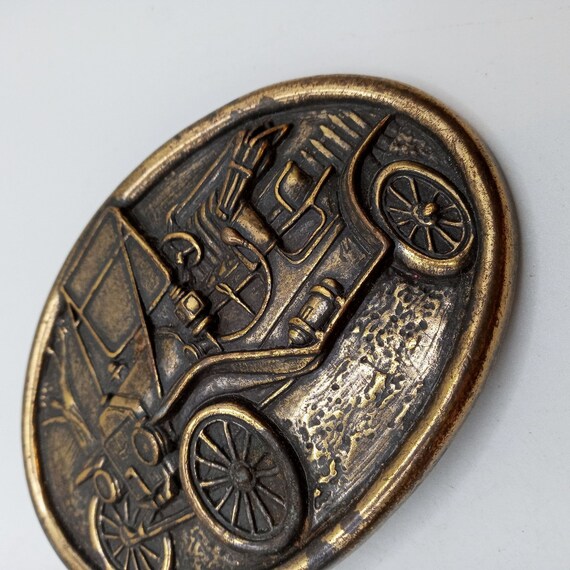 Antique Automobile Belt Buckle Vintage Car Buggy … - image 7