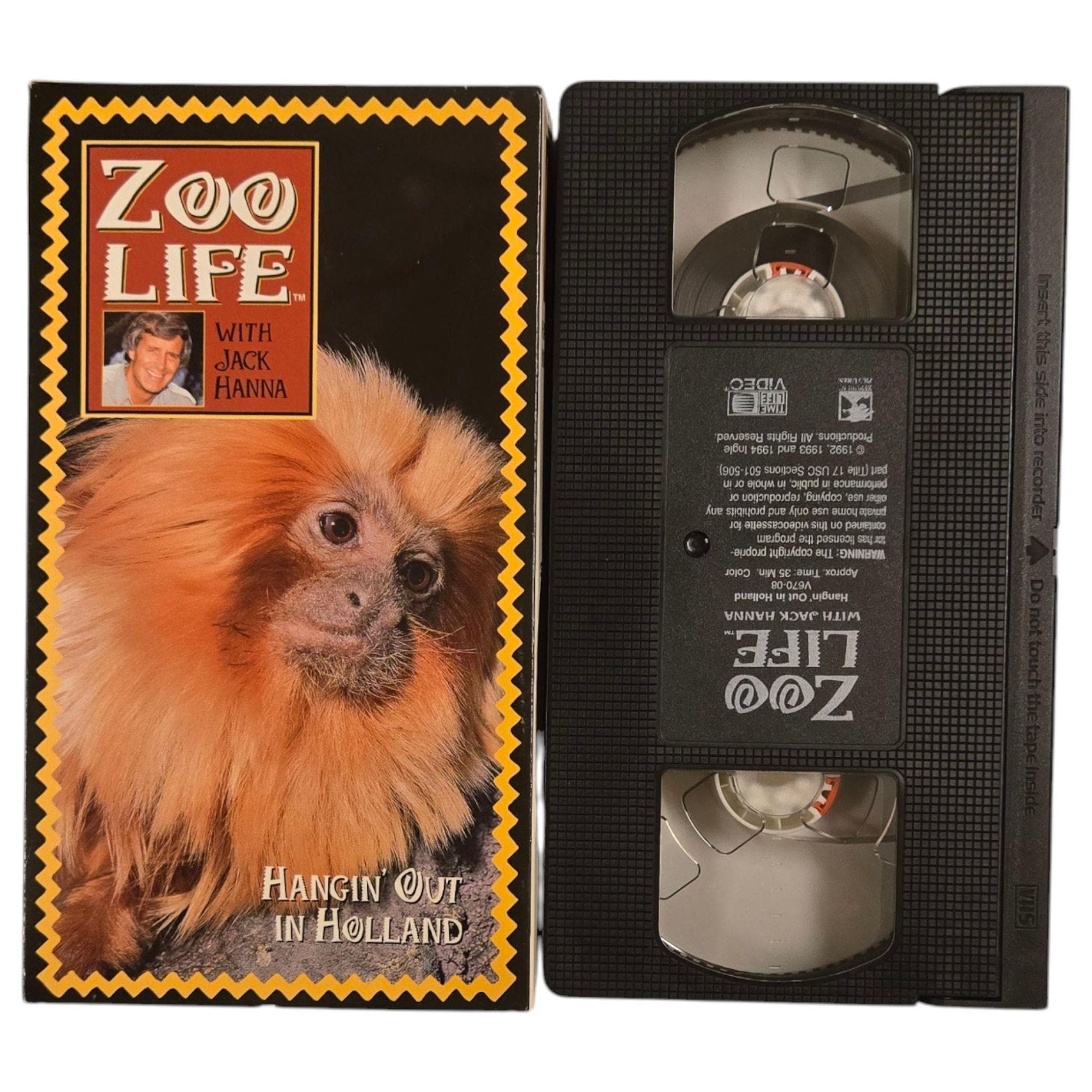 Zoo Life VHS Tape Jack Hanna Hangin Out in Holland 1993 Time Life