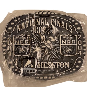 2004 NFR Belt Buckle Bull Rider Kids Cowboy National Finals Rodeo New Small
