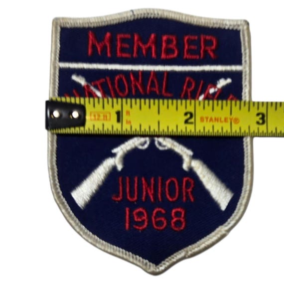 NRA Junior Member 1968 Patch Shield Shape Red Blu… - image 9