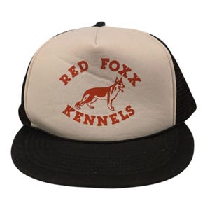 Red Foxx Kennels Trucker Hat German Shepherd Dog Mesh Snapback Cap White Black
