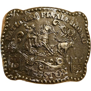 1985 Hesston Belt Buckle NFR National Finals Rodeo New NOS
