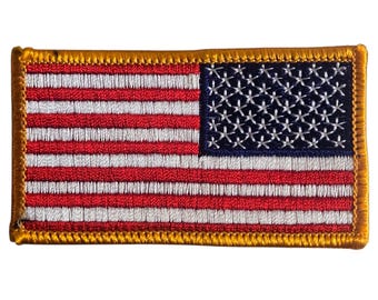 Bandiera americana dell'esercito americano, Stati Uniti, uniforme rovesciata rivolta a destra