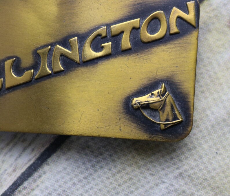 Wellington KS Belt Buckle Vintage Cowboy Boots Horse Western Country Spurs Rockabilly
