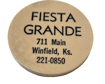 Pièce de collection vintage Winfield Kansas Fiesta Grande KS Main Street