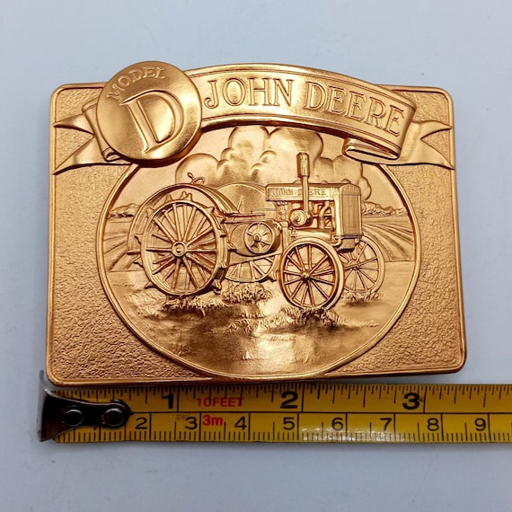 John Deere Belt Buckle Antique Model D Tractor Li… - image 4