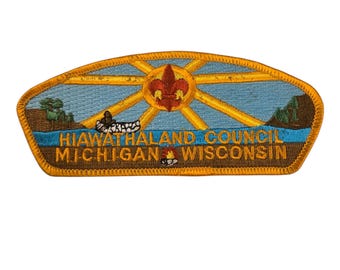 Hiawathaland Council Michigan Wisconsin Boy Scouts Patch Embroidered Collectible