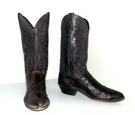 botas de lagarto negras