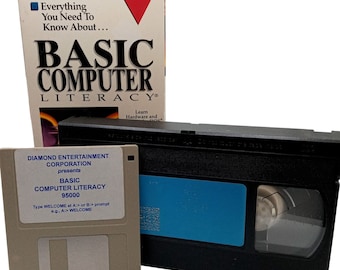 Basic Computer Literacy VHS Floppy Video DOS Windows Everything You Need To Know Vintage