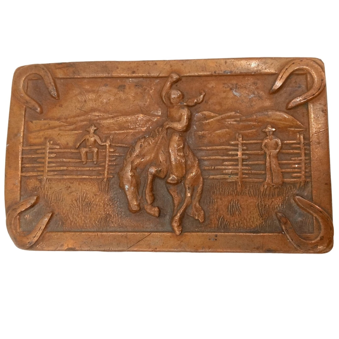Bronc Riding Belt Buckle Horse Cowboy Ranch Rodeo Justin Boots ...