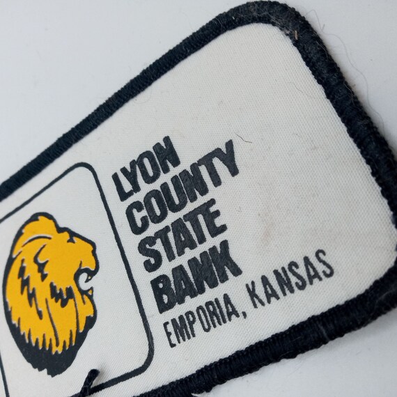 Lyon County State Bank Hat Patch Jacket Vintage E… - image 4