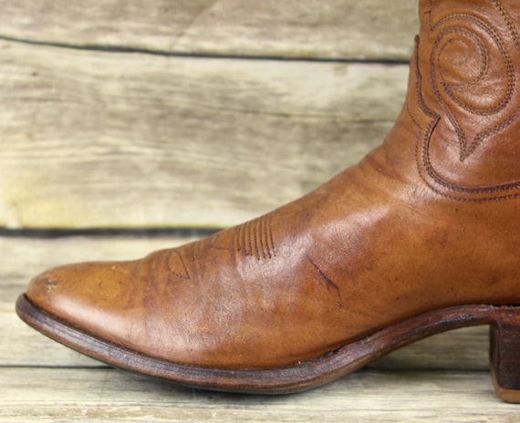 Loveless Cowboy Boots Custom Brown Leather Womens… - image 2