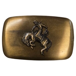 Rodeo Cowboy Belt Buckle Bucking Horse Vintage Western Rockabilly