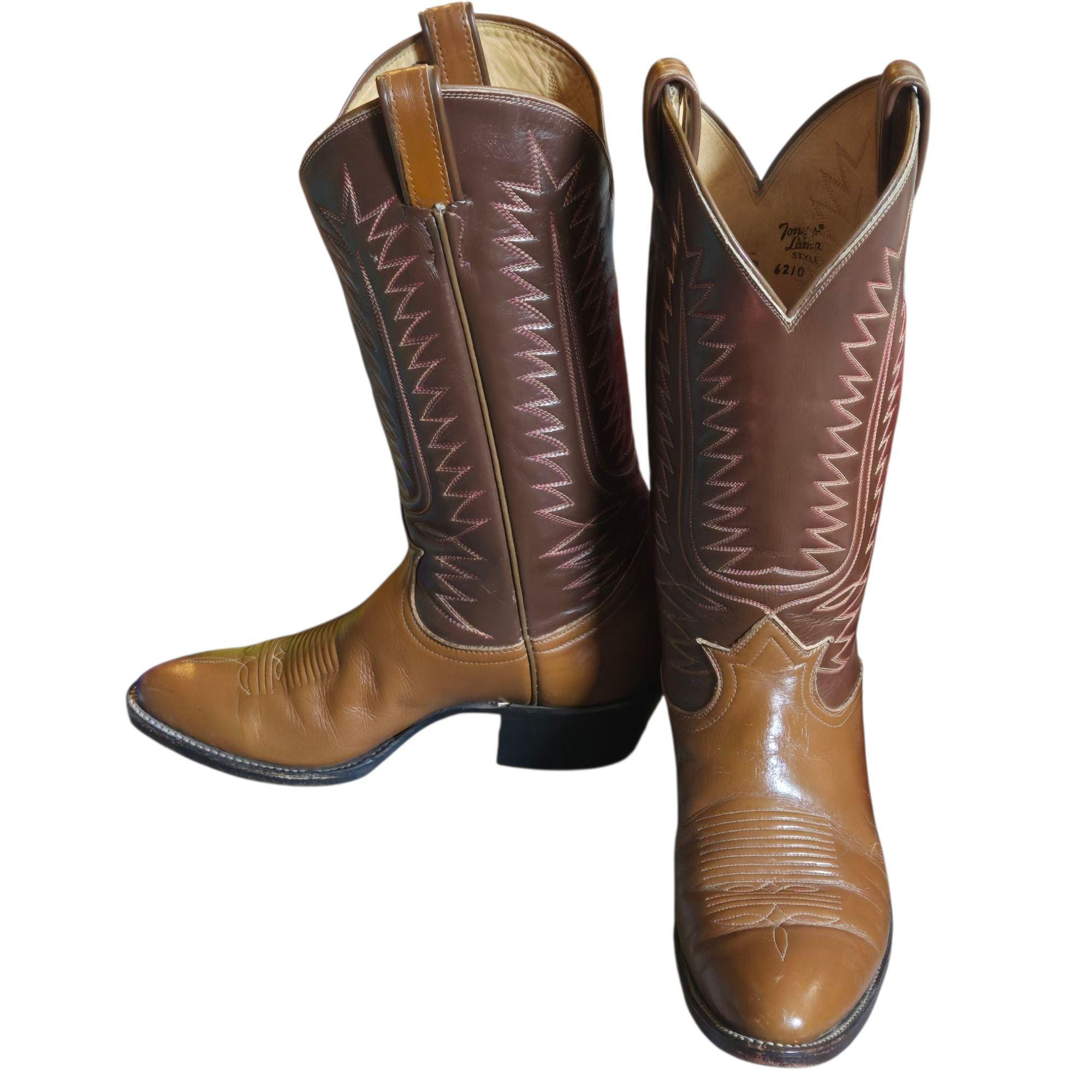 靴 Tony lama STYLE 68146 size 6B Tony Lama Cowboy Boots Vintage Narrow Mens 8.5 9 B Classic Brown