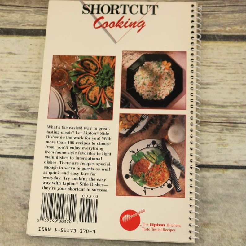 Lipton Cookbook Shortcut Cooking Side Dishes 1989 Vintage Etsy
