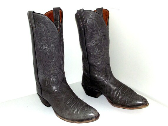 Nocona de cuero gris marca botas vaqueras D 95 o vaquera | Etsy España
